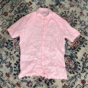 Pink linen shirt NWOT